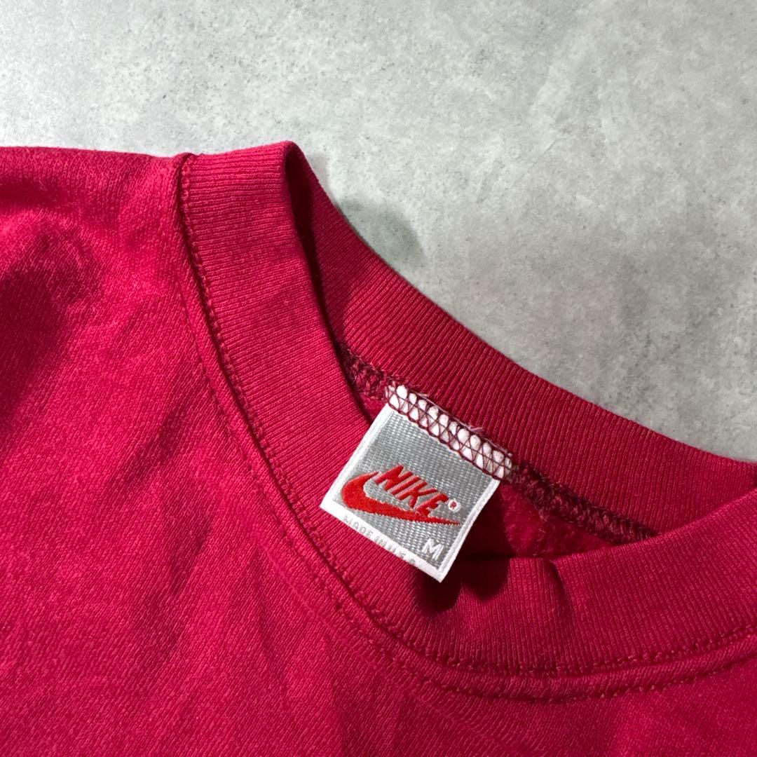 NIKE 90s スウェット トレーナー 刺繍ロゴ ファイヤー レッド M