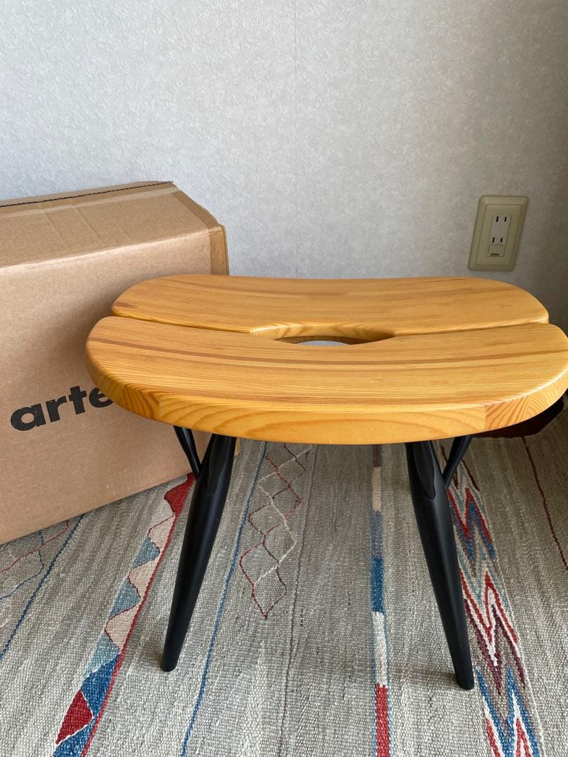 Pirkka stool artek 廃盤　ハニー×ブラック　35cm ピルッカ