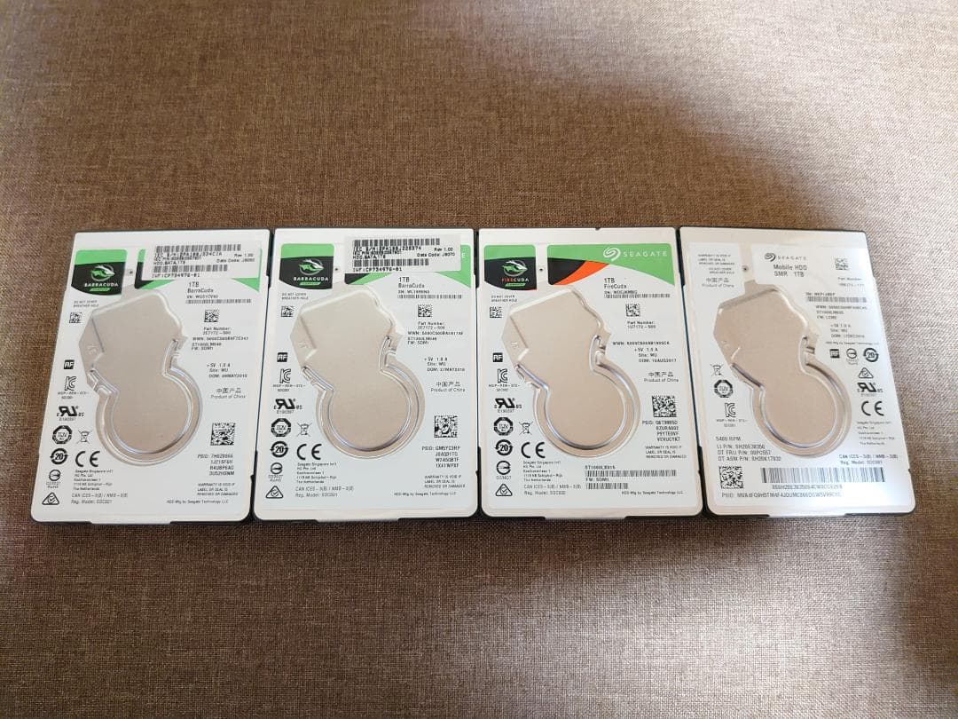 ✨4個セット✨HDD 1000GB✨大容量1TB✨2.5インチ✨01-01