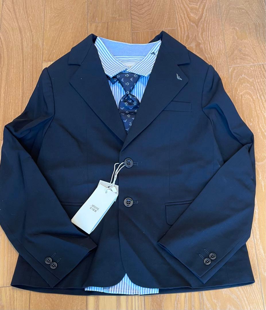【新品】アルマーニジュニア 8Ａ130CM スーツ上下 紺色スーツ2点セット