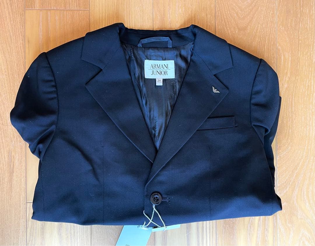 【新品】アルマーニジュニア 8Ａ130CM スーツ上下 紺色スーツ2点セット