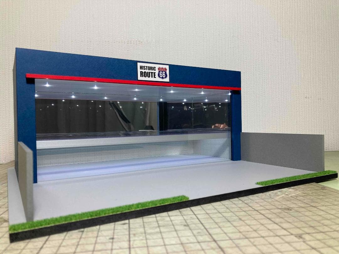 ミニカー用ジオラマ：1/43カーディーラーⅢ／ROUTE66仕様