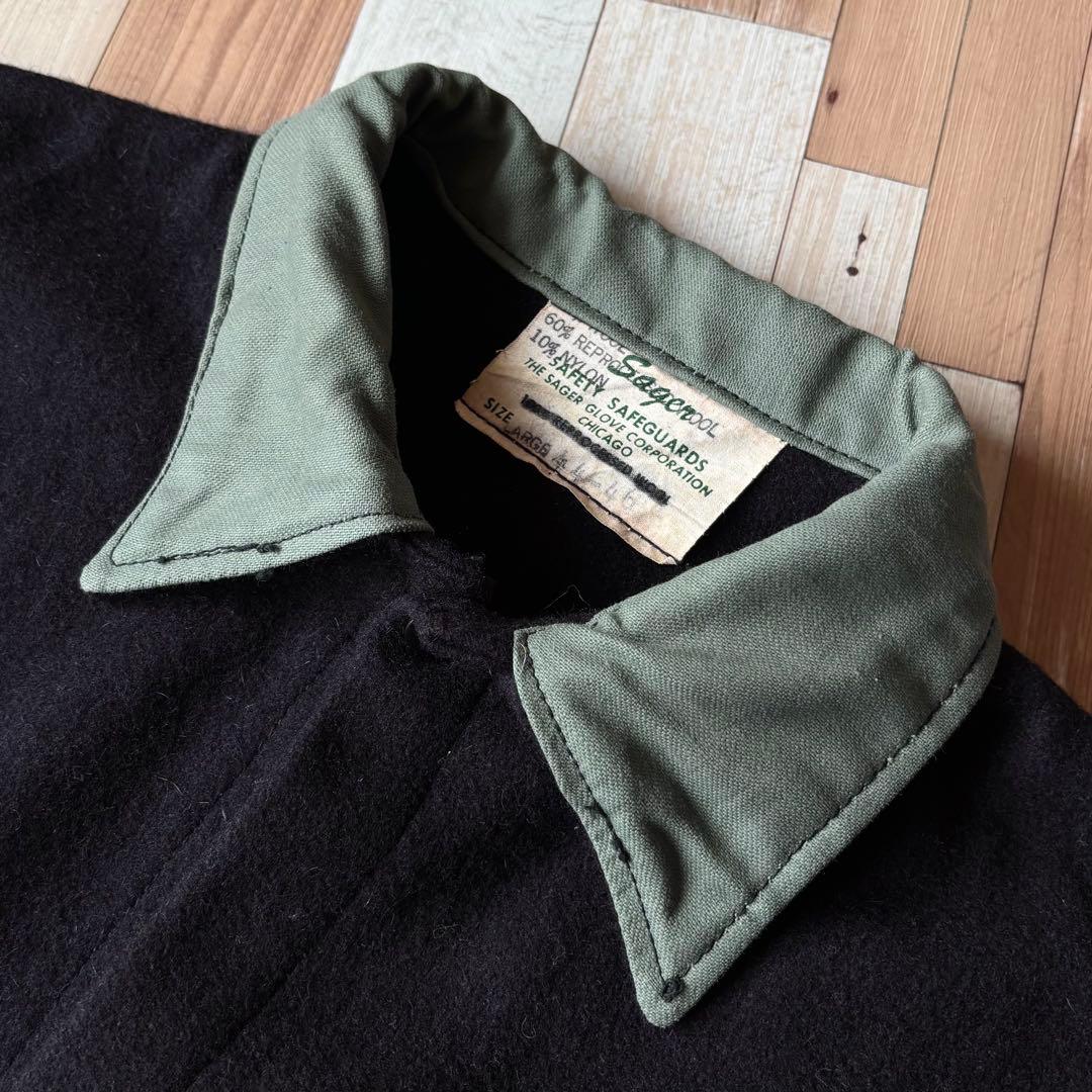 60s ヴィンテージ メルトンウールワークジャケット L 短丈 カバーオール