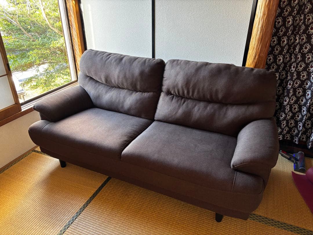 どらニャン様ダークブラウン 3人掛けソファ