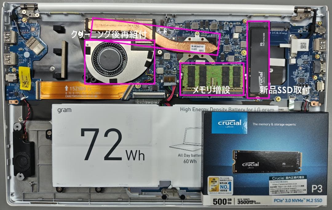 美品 LG gram15 core i5 新品SSD 500GB メモリ20GB