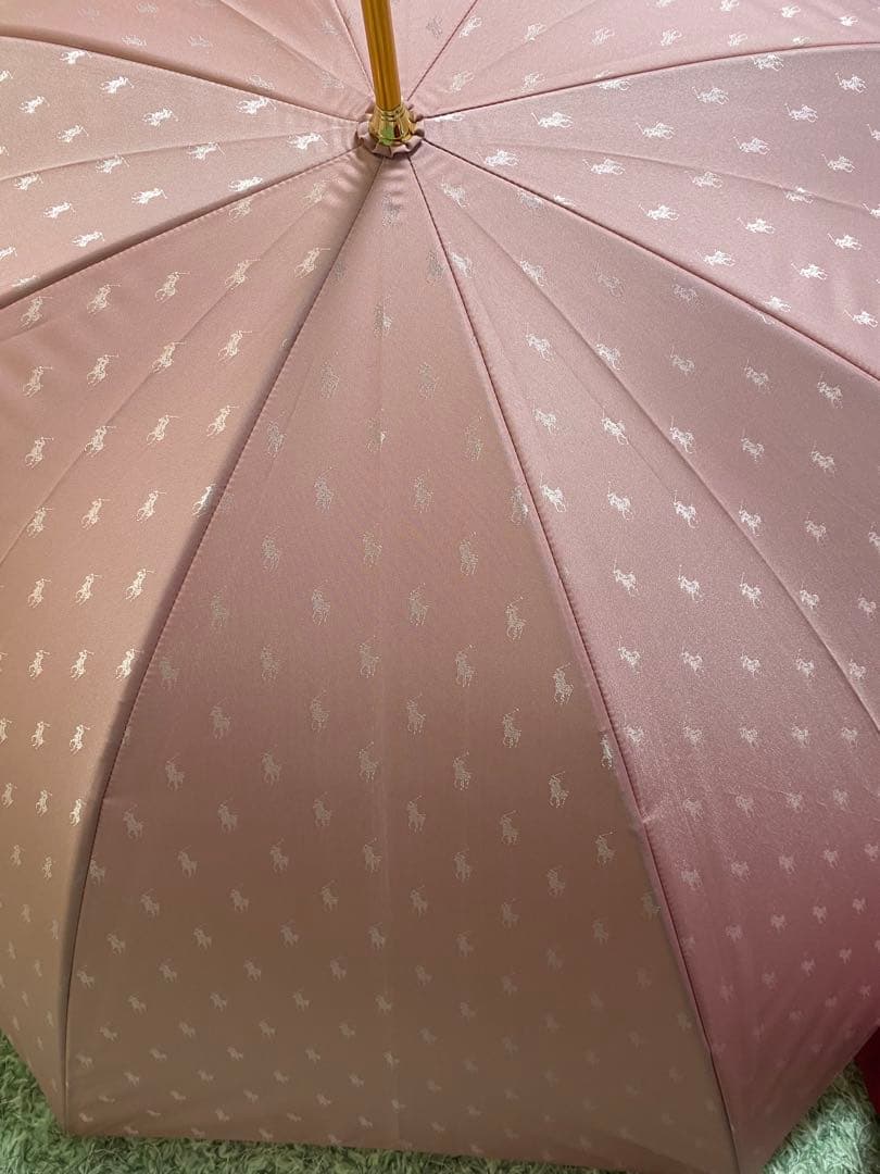 POLO RALPH LAUREN　ペールピンク　60㎝　大人可愛い長傘