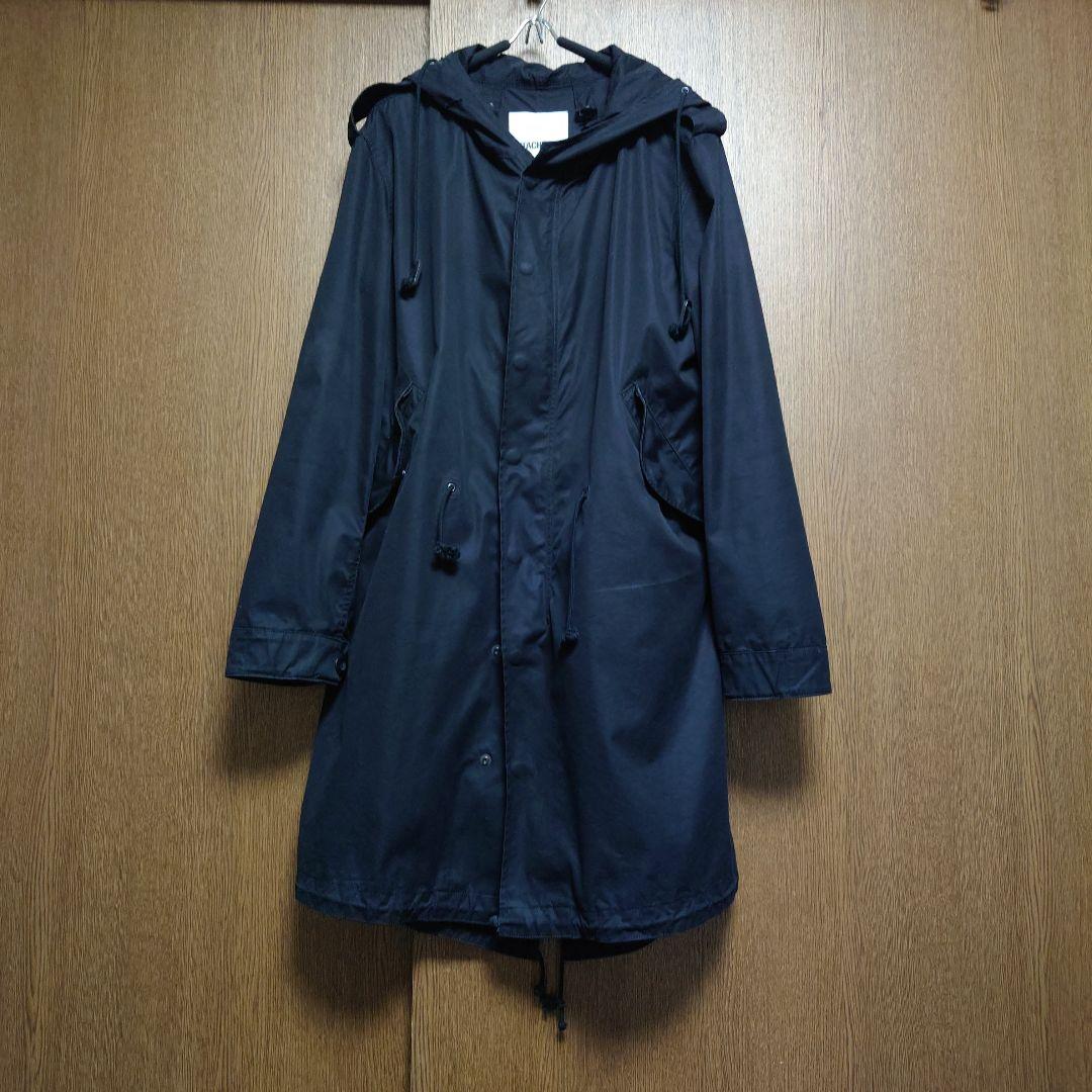 アタッチメント ライナー付きモッズコート黒