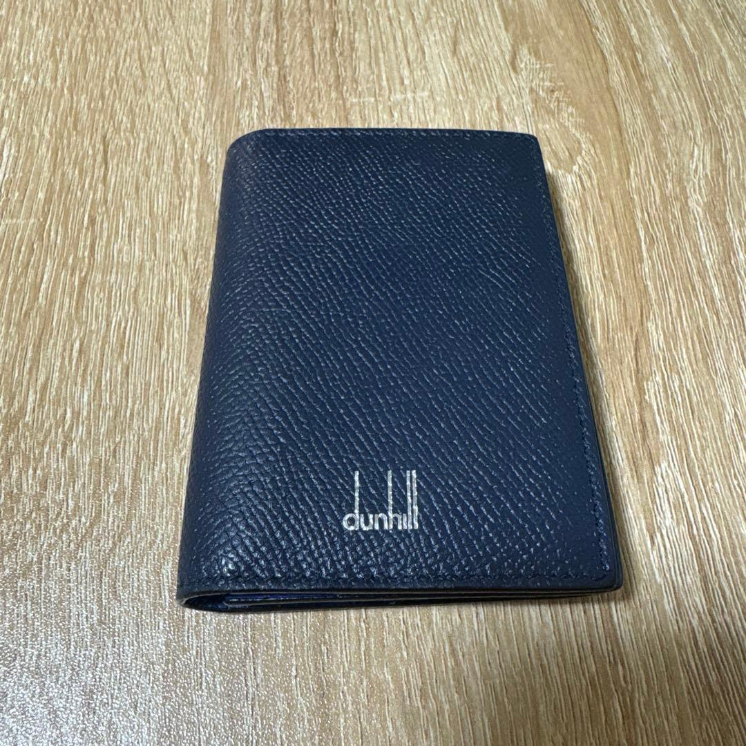 dunhill ネイビー レザー 名刺入れ　カドガン