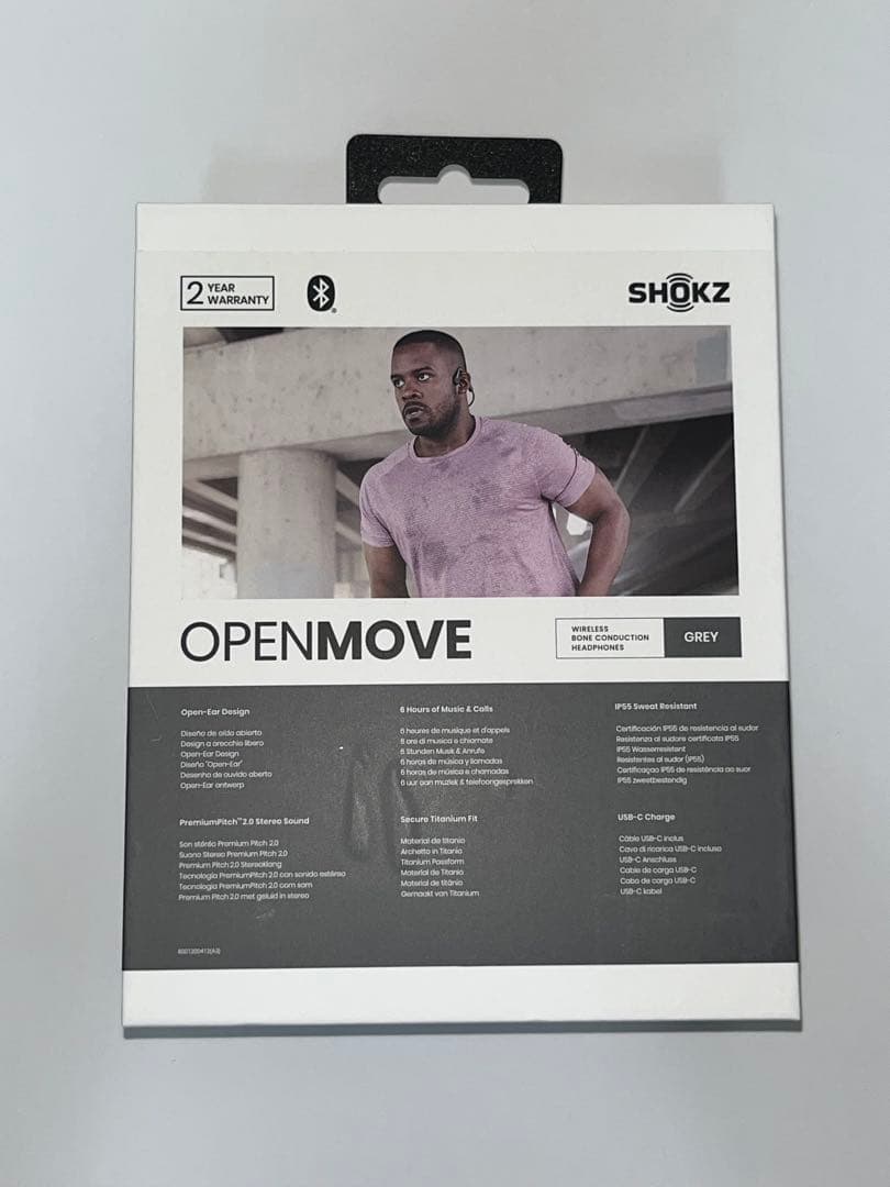 【美品】SHOKZOpenMove ワイヤレス骨伝導イヤホン Bluetooth