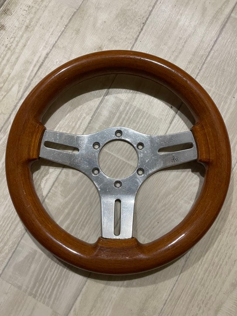 と*ら様 当時物？ウッドステアリング 28パイ