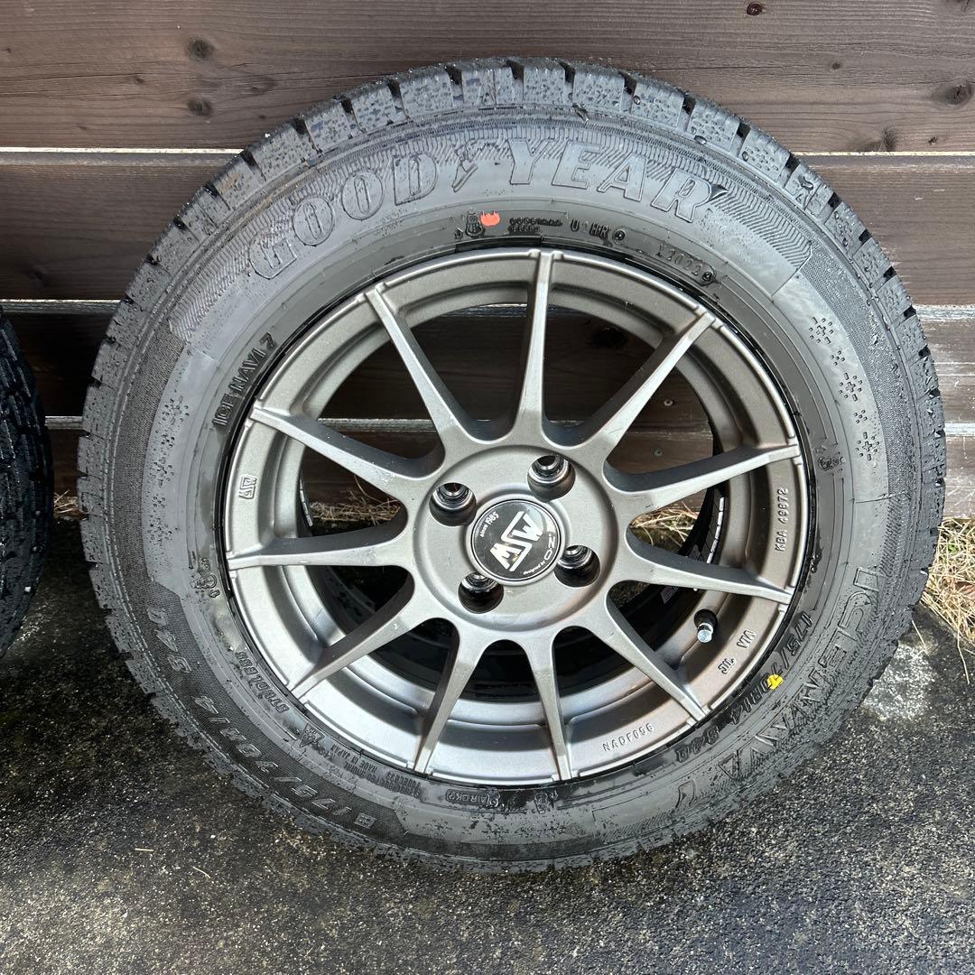 フィアットに使用　 175/65 R14 ホイール&スタッドレスタイヤ4本セット