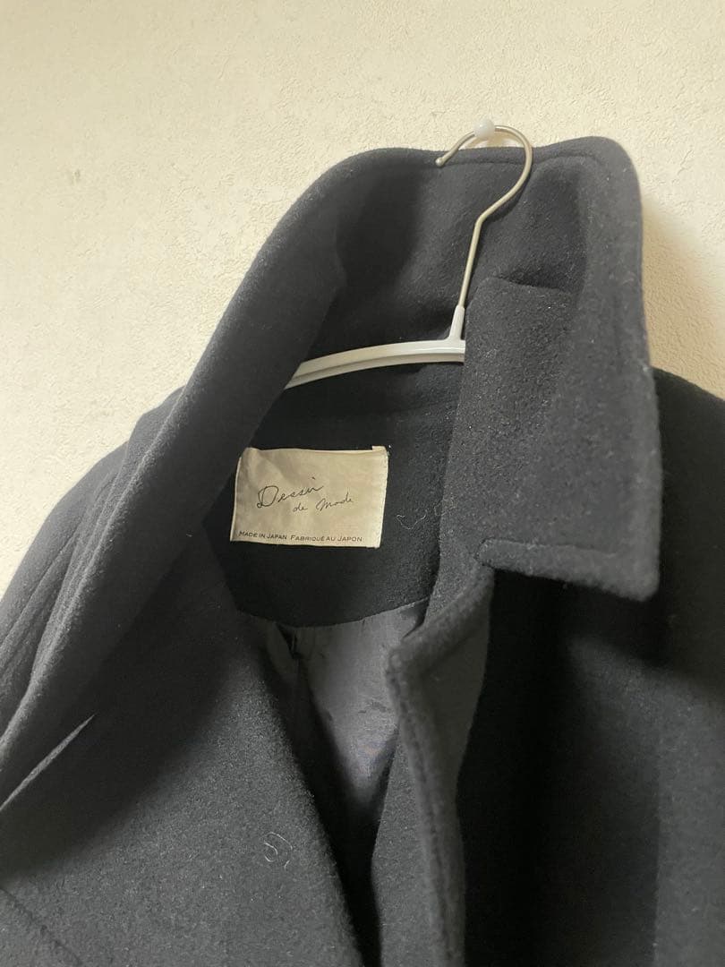 Dessin de mode STUDIOUS インパーテッドウールコート 黒