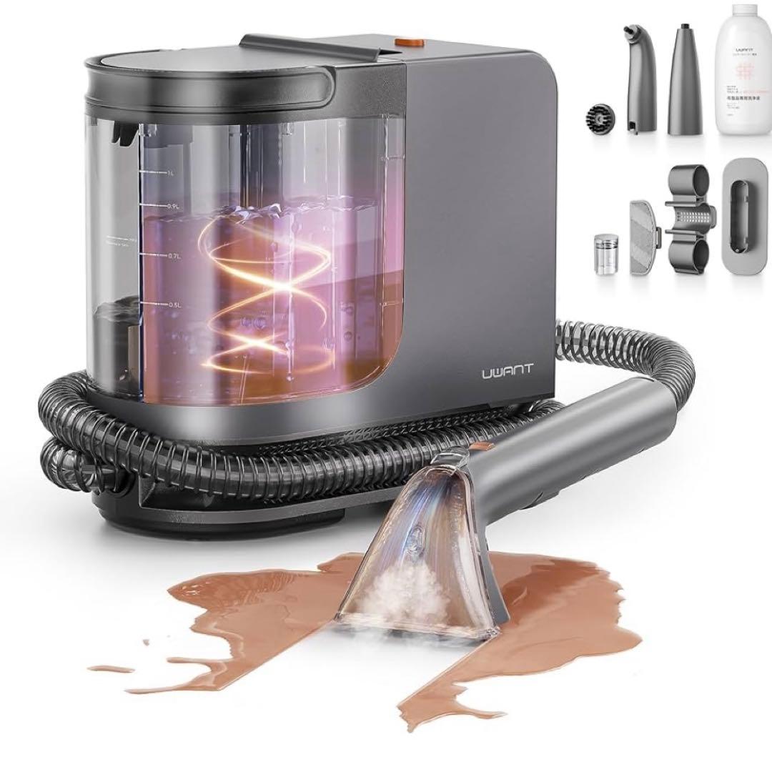 新品スチームクリーナー 18000Pa 超強吸引力 リンサークリーナー 布洗浄機