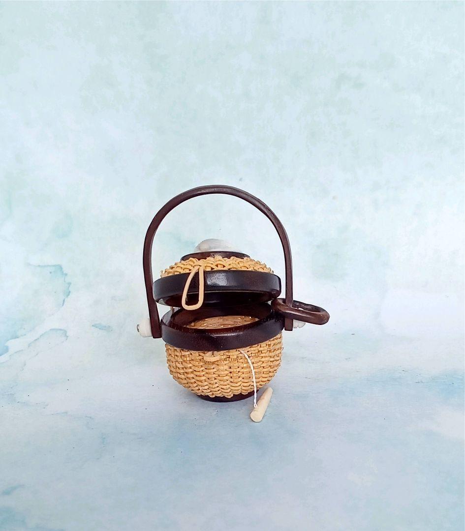 ミニナンタケットバスケット（黒檀）１インチ