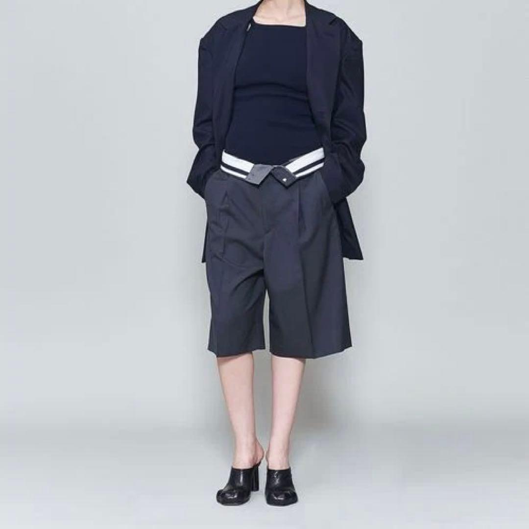 6 ROKU トロピカル クロス ハーフパンツ ショーツ グレー 36 美品