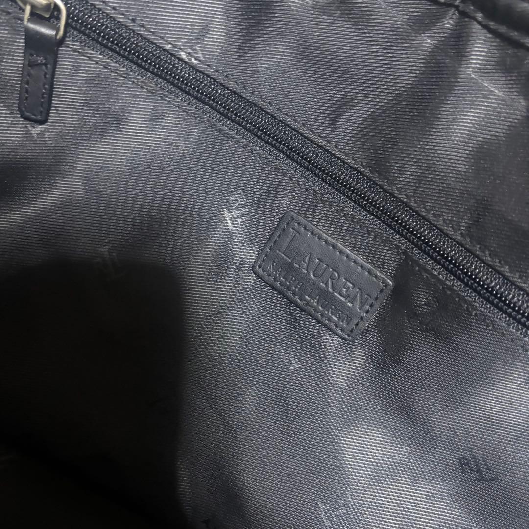 【希少】ローレンラルフローレン ボストンバッグ ブラック 肩掛け 大容量