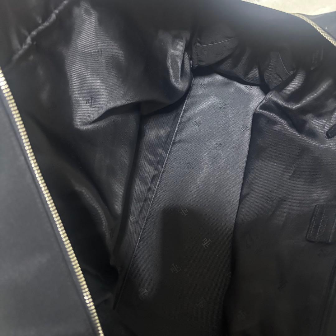 【希少】ローレンラルフローレン ボストンバッグ ブラック 肩掛け 大容量