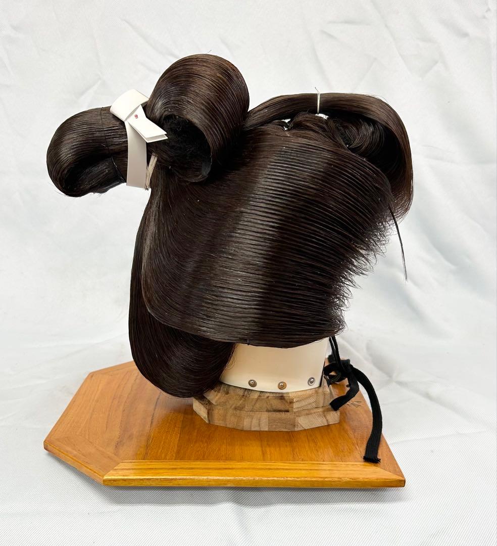 日本髪かつら　大衆演劇かつら　しげもり中サイズ　　つぶし島田