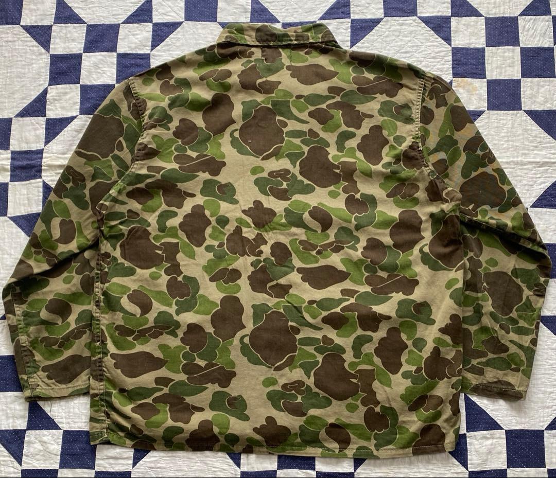 【特大】60s 70s ダックハンターカモ　ハンティング　迷彩　ジャケット