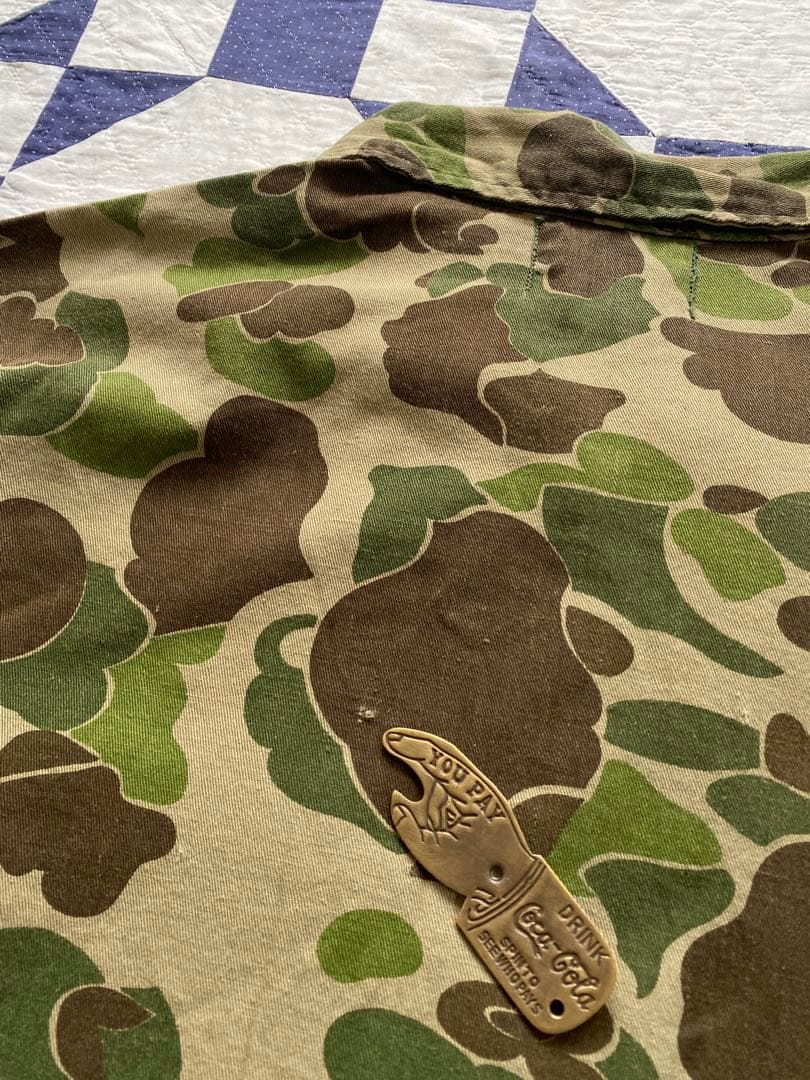 【特大】60s 70s ダックハンターカモ　ハンティング　迷彩　ジャケット