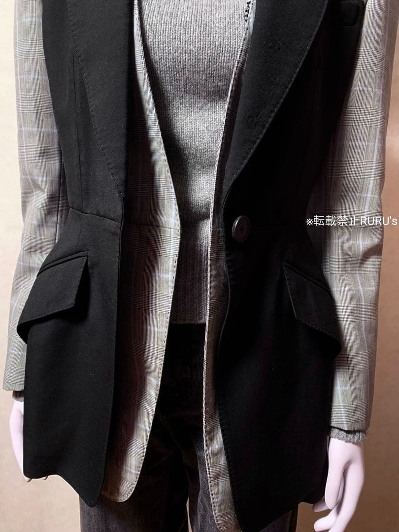 定価50万円新品アレキサンダーマックイーン ミックスレイヤード ジャケット