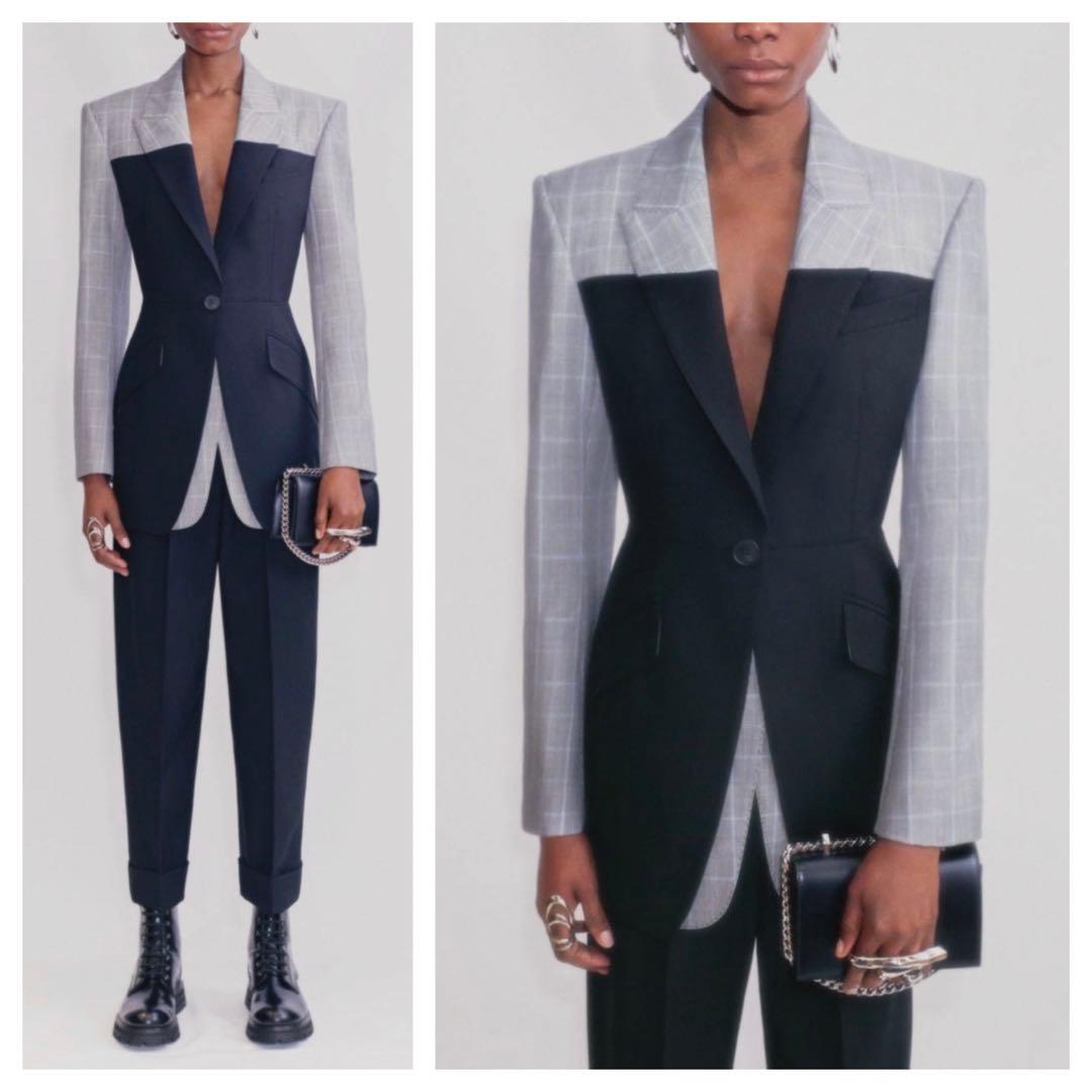 定価50万円新品アレキサンダーマックイーン ミックスレイヤード ジャケット