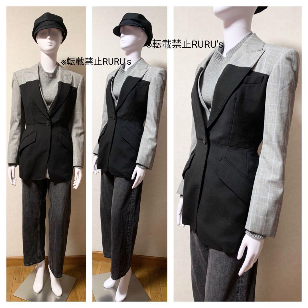 定価50万円新品アレキサンダーマックイーン ミックスレイヤード ジャケット