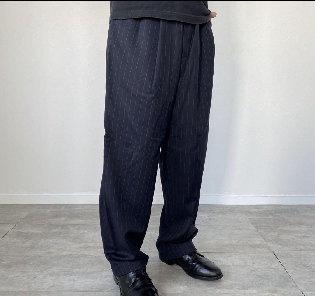 Ralph Lauren ラルフローレン　ワイドスラックス　ストライプスラックス