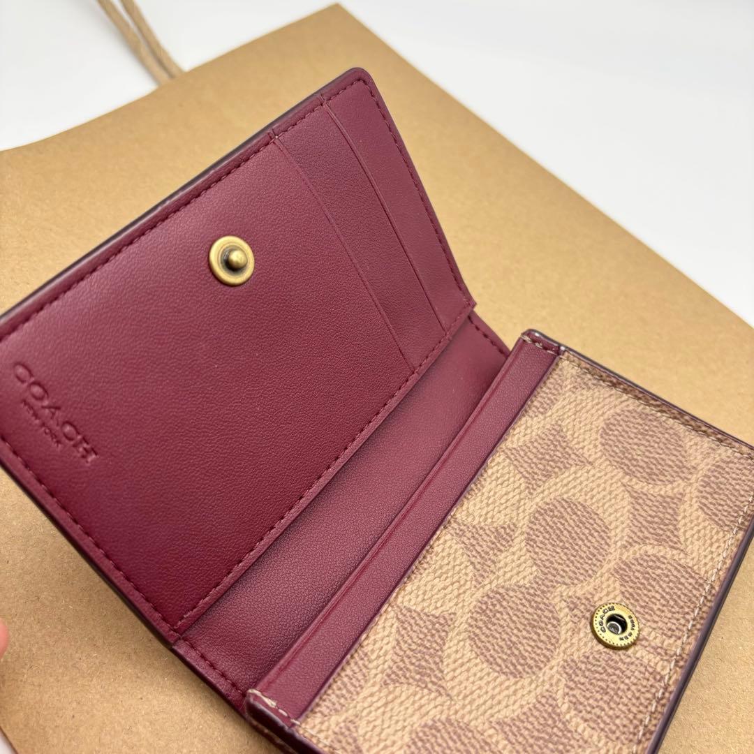 【COACH☆新品】ビジネス カード ケース シグネチャー キャンバス☆名刺入れ