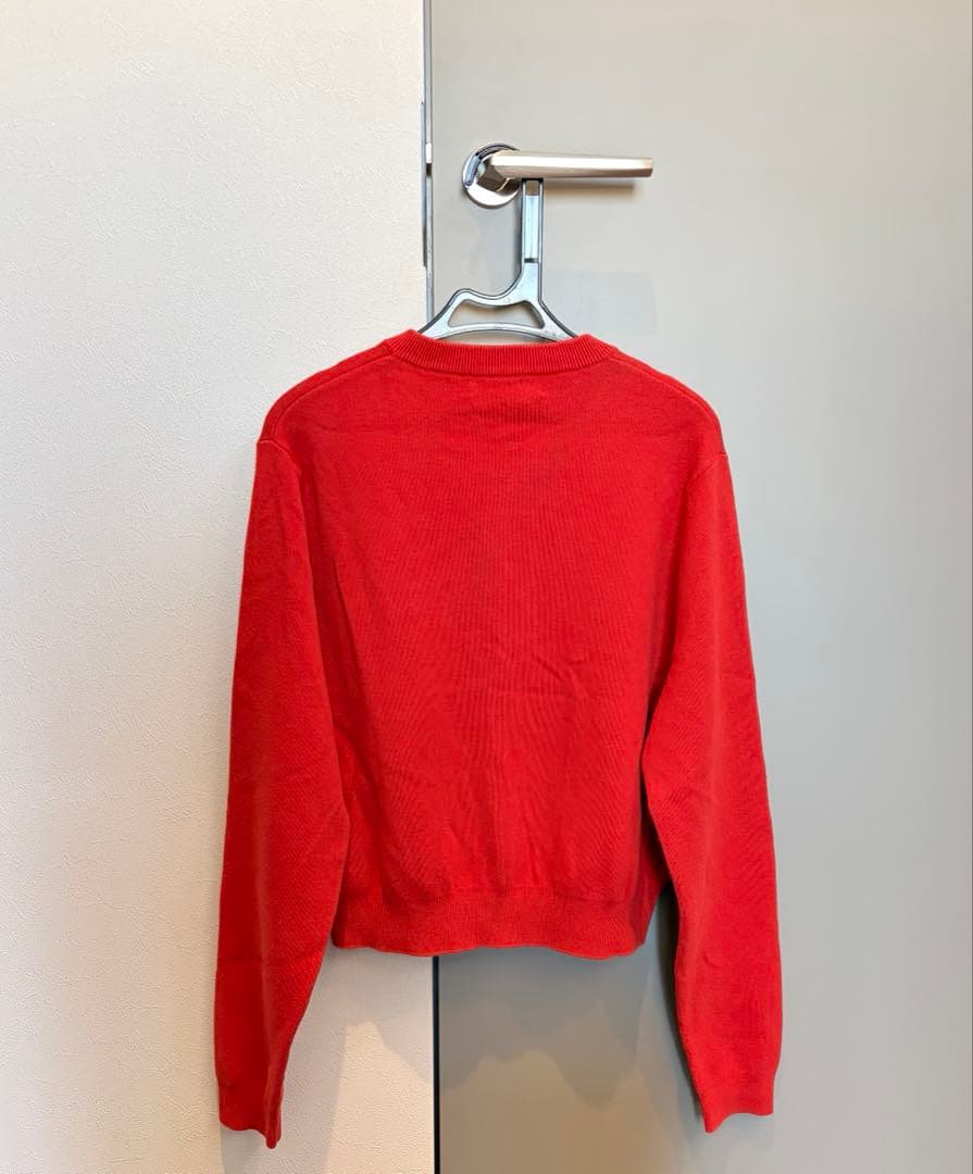 CABaN クルーネックカーディガン　レッド　S