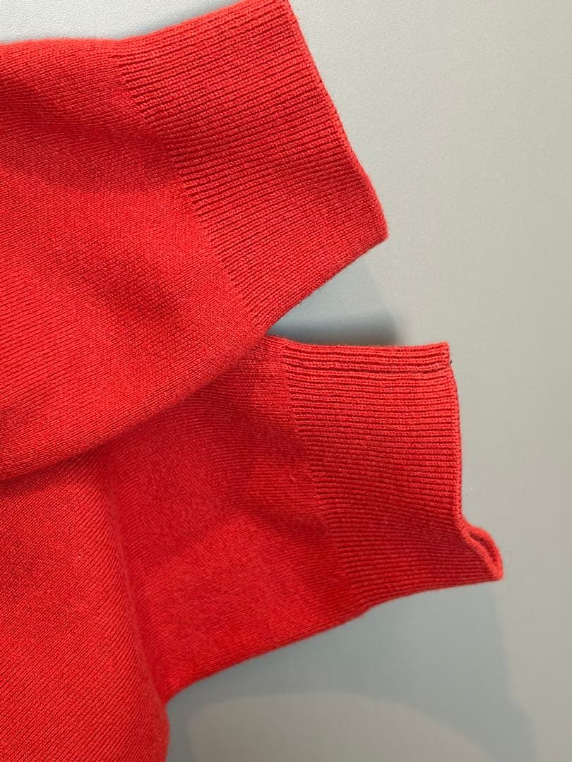 CABaN クルーネックカーディガン　レッド　S