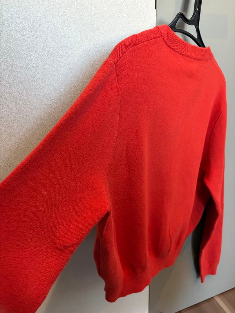 CABaN クルーネックカーディガン　レッド　S