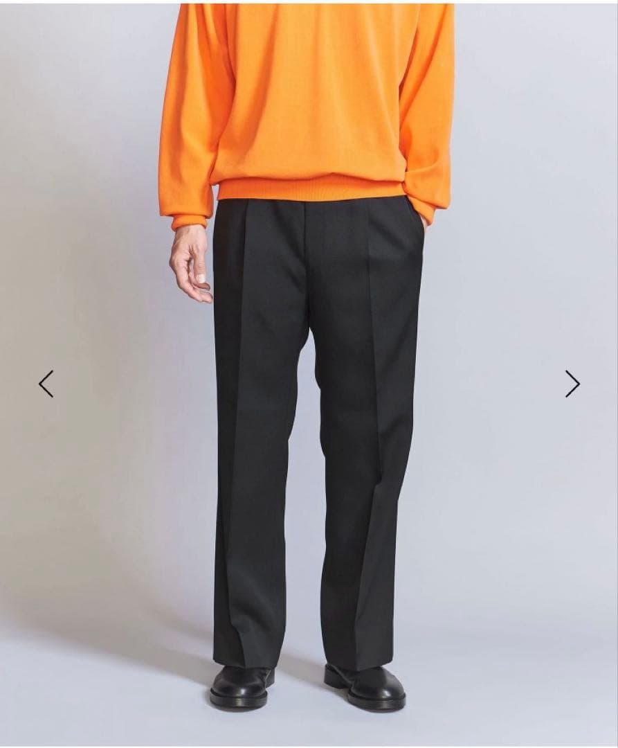 BEAUTY&YOUTH HI-LINE ウーステッド スラックス1P サイズL