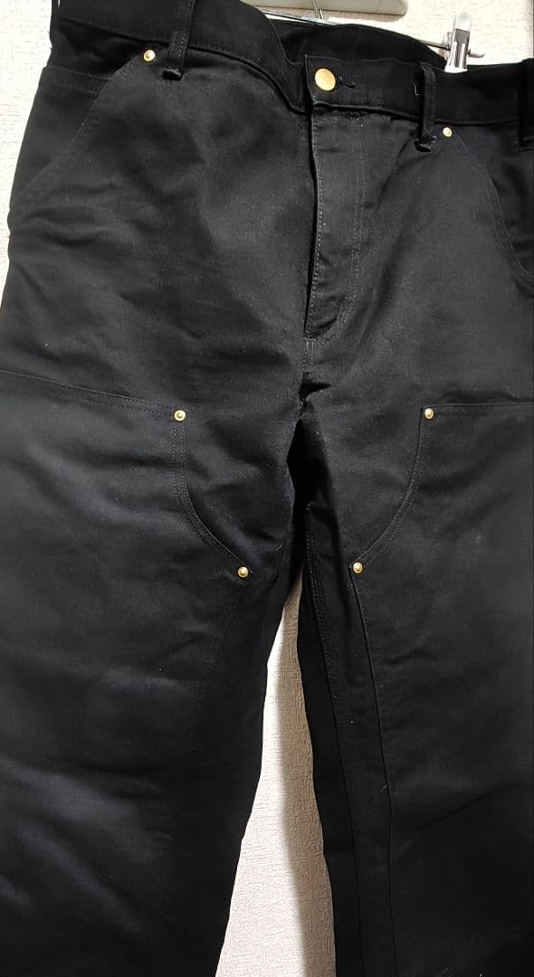 Carhartt B01 ブラック ダブルニー ダックパンツ 32x30