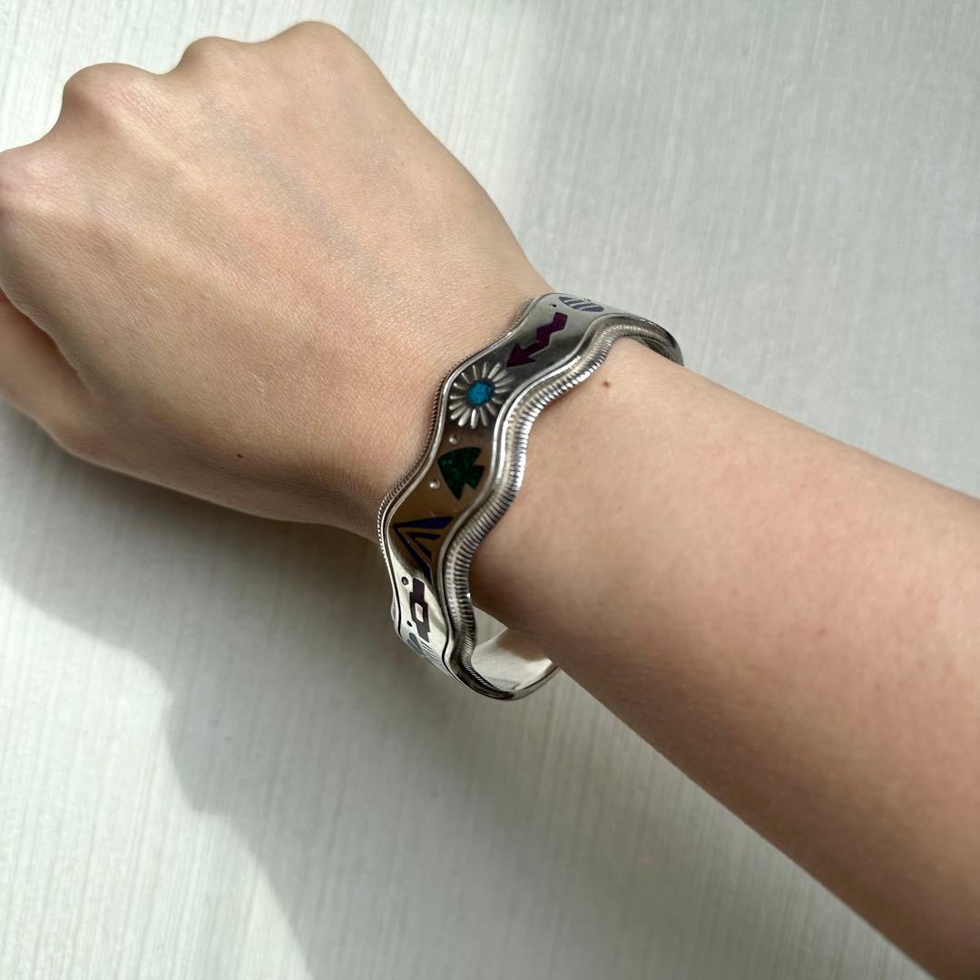 ヴィンテージ！Silver Zuni Style Bangle ブレスレット