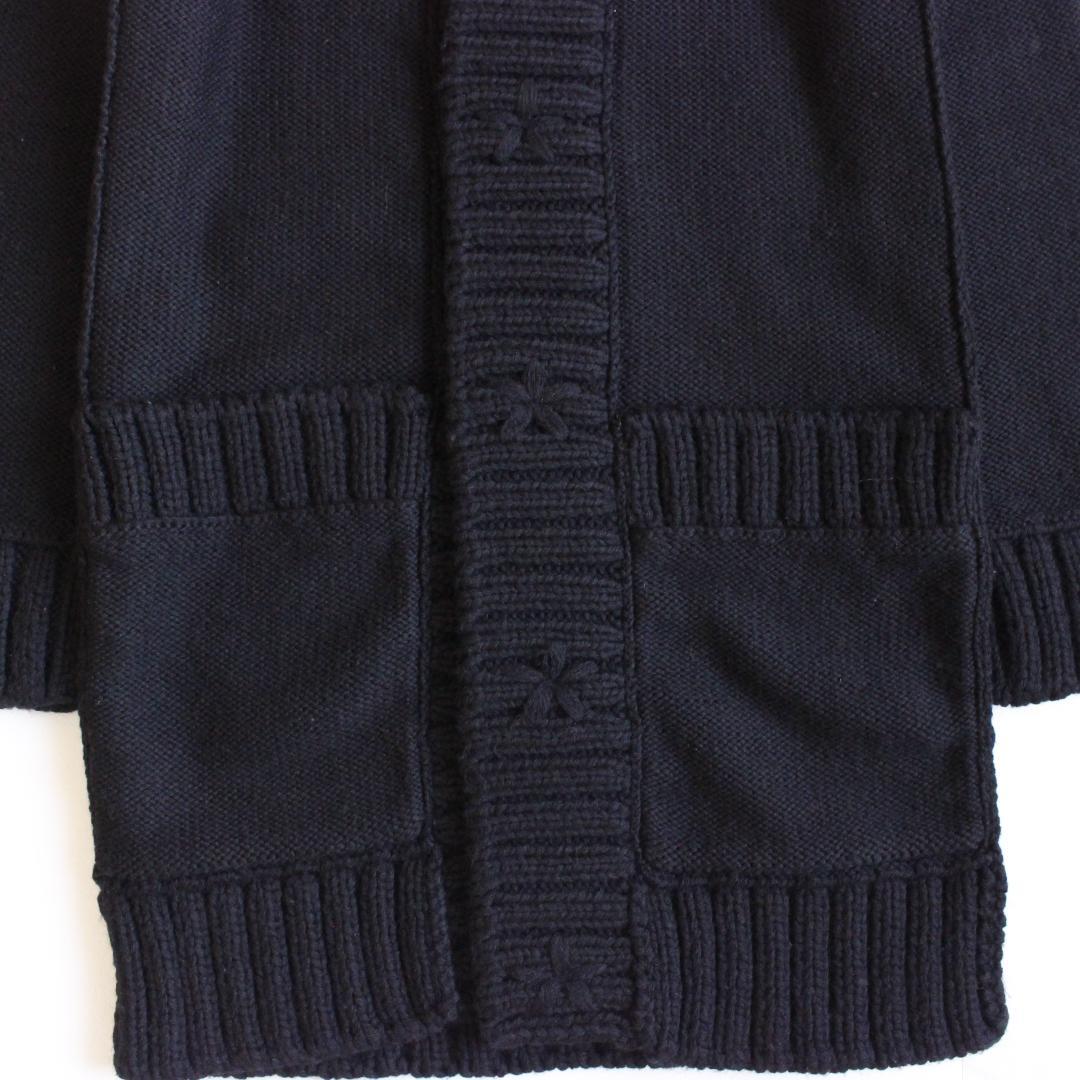 LIMI feu 肉厚ニットコート Sサイズ ブラック スタンドカラー