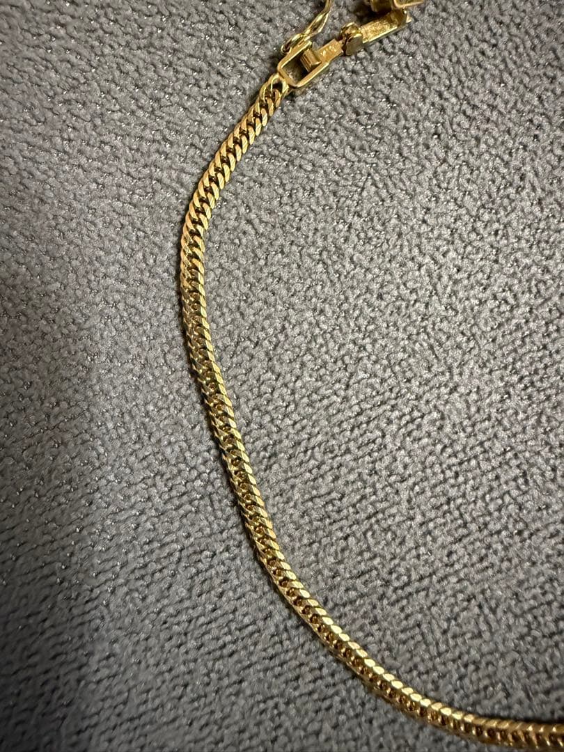 K18 6面　ダブル　喜平　アンクレット　23cm