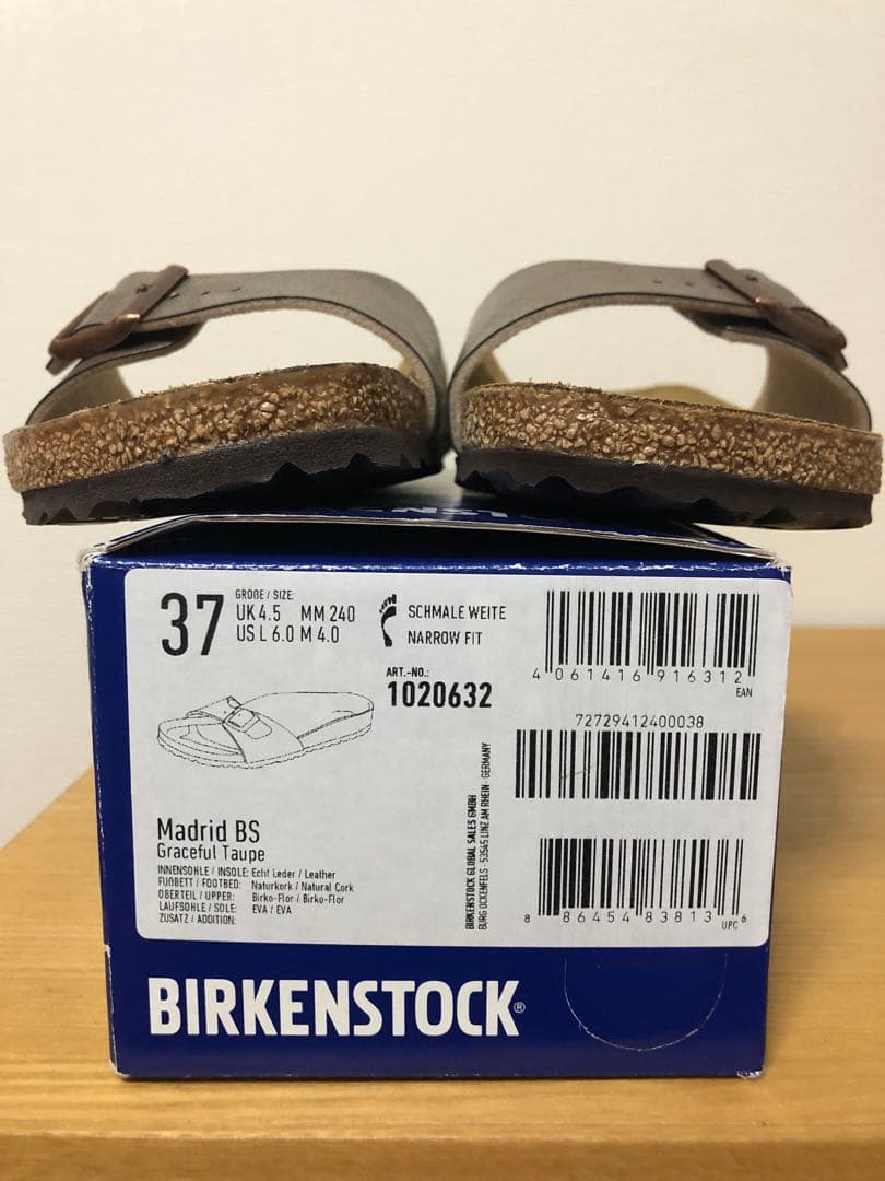 BIRKENSTOCK マドリッド ゴールド 37サイズ　ナロー幅