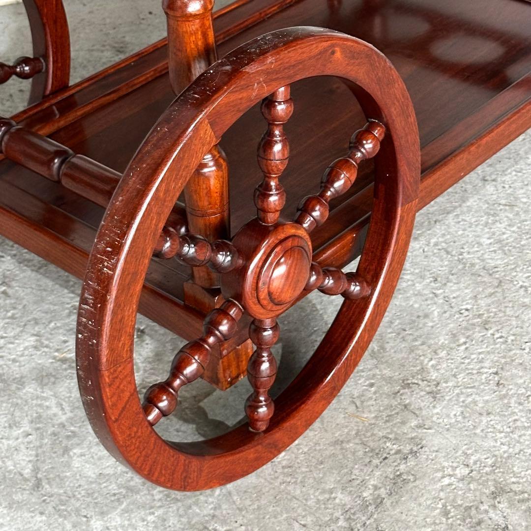 ✦ミッドセンチュリー✦ローズウッド製バーカート　キッチンワゴン バタフライ開閉式