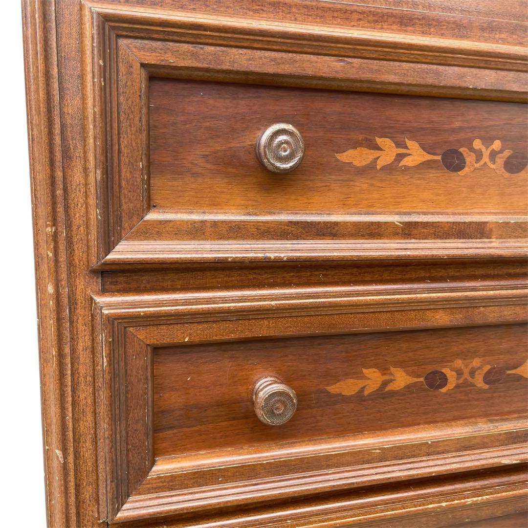 ◯イタリア ライティング ビューロー 机 木製 アンティーク デスク