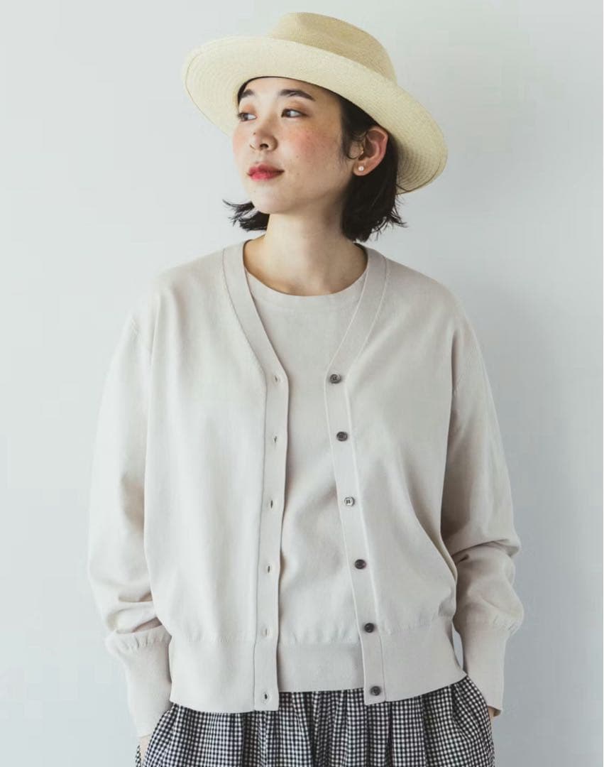 北欧暮らしの雑貨店 「カジュアルから、きちんとまで」アンサンブルニット　ベージュ