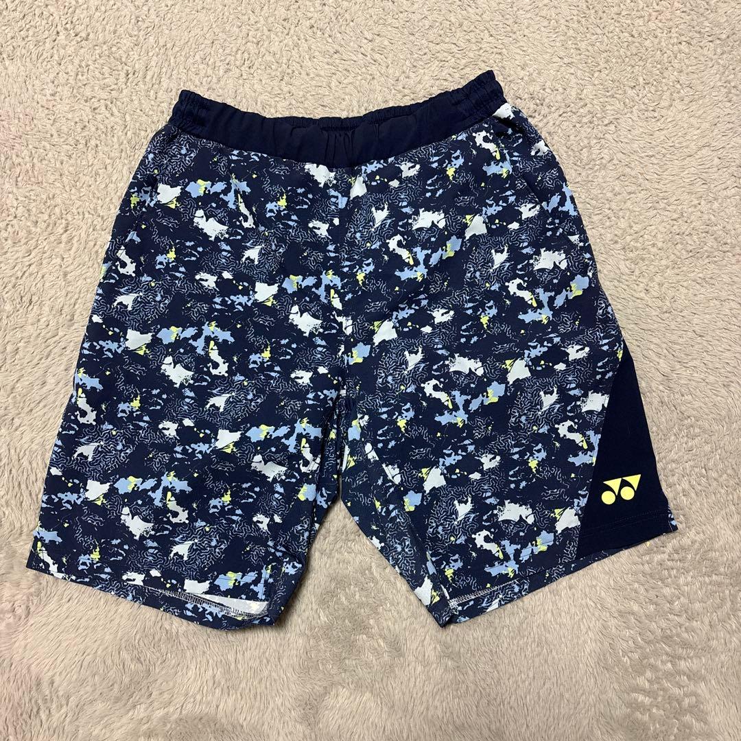 【限定品】人気モデル　YONEX ハーフパンツ　ネイビー迷彩 Lサイズ