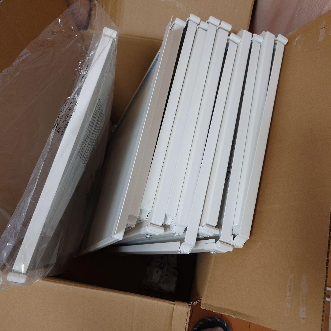 無印　スチールユニットシェルフ　ワードローブ　パネル　バスケット　大、中×2