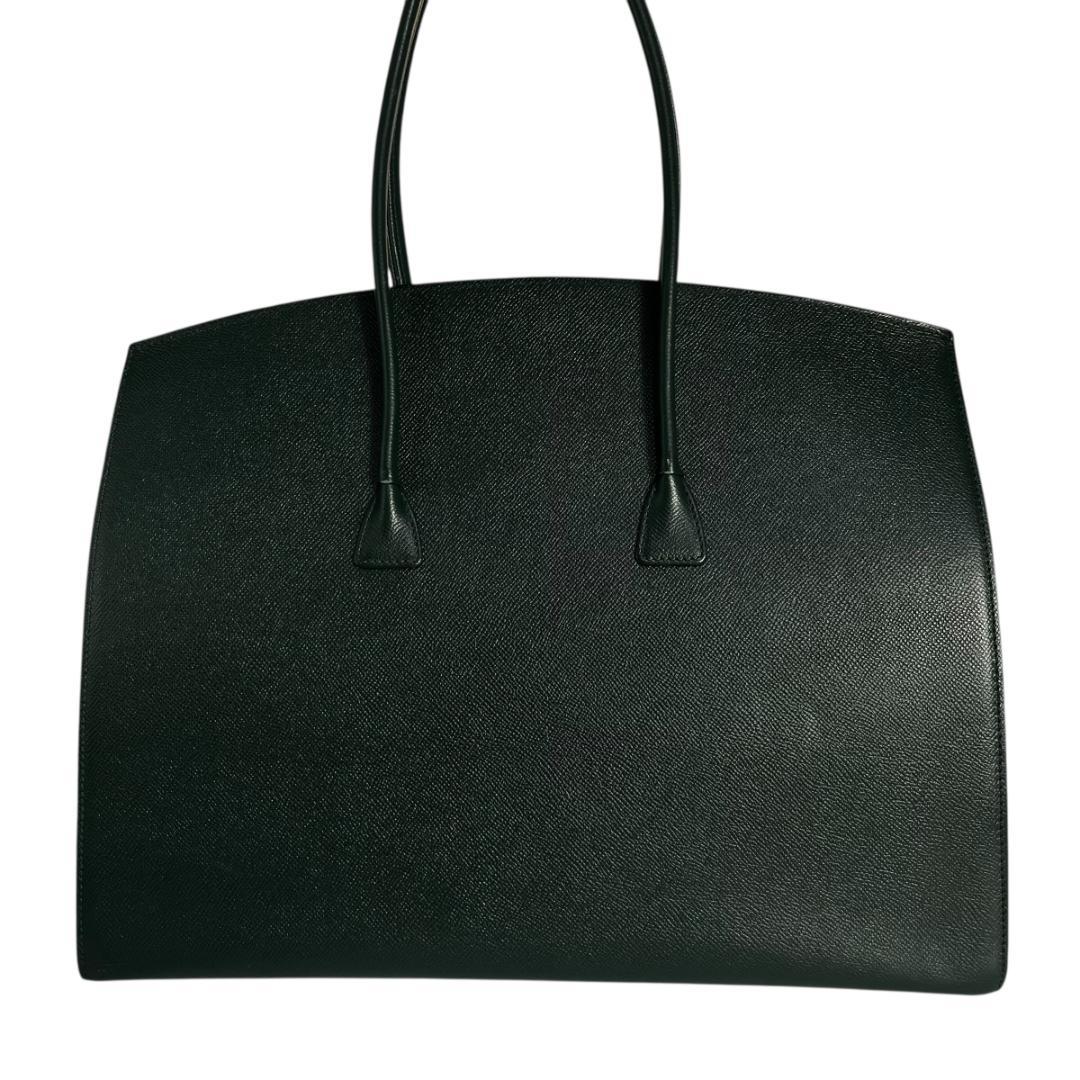 LUCIANO DUCCI 上質レザーA4対応ビジネスバッグ 深緑