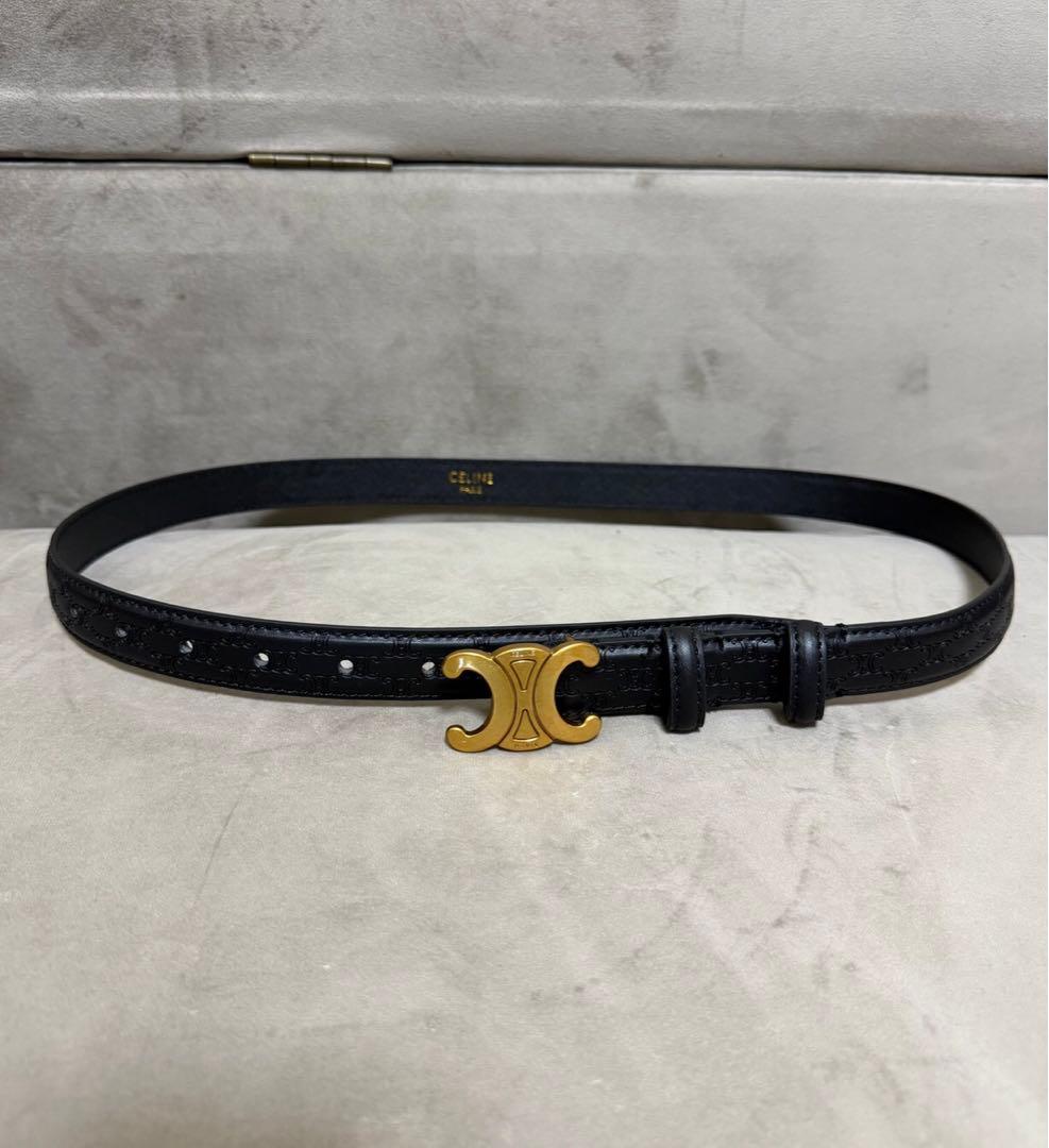 CELINE セリーヌ　ベルト　ロゴベルト　ゴールド　黒　ブラック　新品未使用