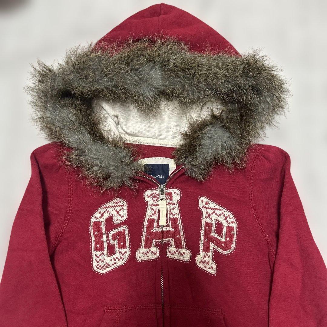 00s old GAP フルジップパーカー ファー y2k 平成ギャル 90s