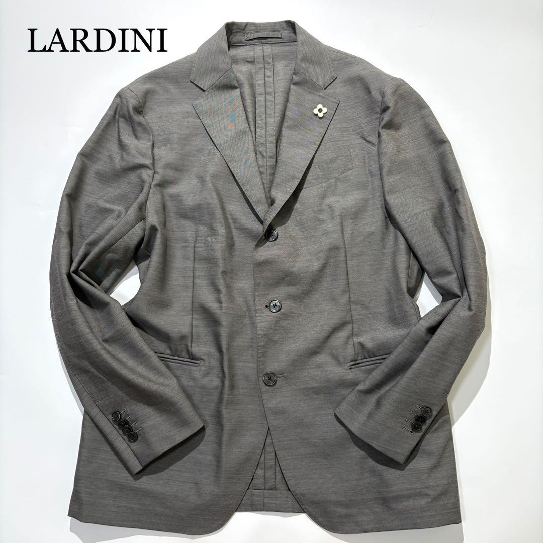 【美品】LARDINI テーラードジャケット easy wear グレー 52