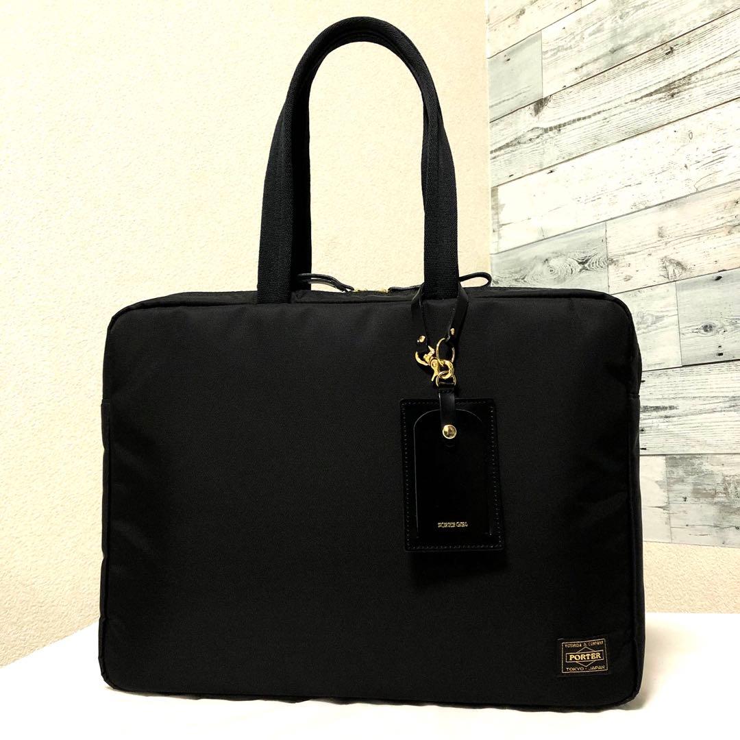 新品同様✨希少 ポーターガール シア ブリーフトートバッグ チャーム ブラック