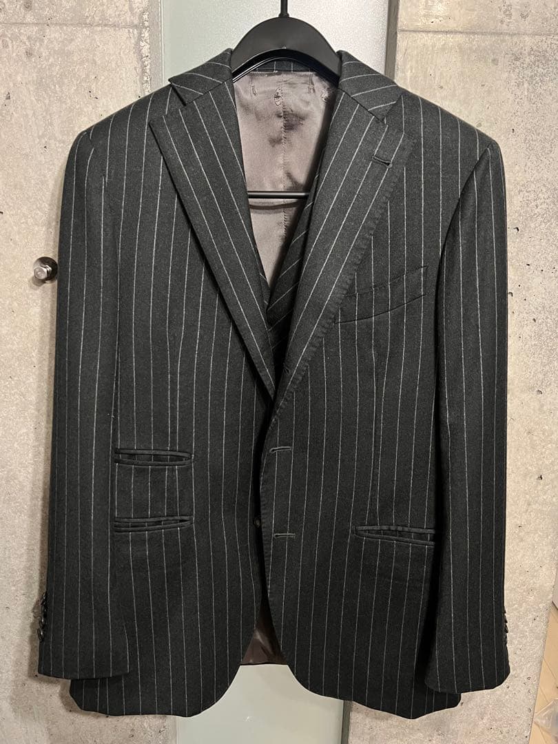 GABRIELE PASINI◆セットアップ/44/ ダークグレー ストライプ