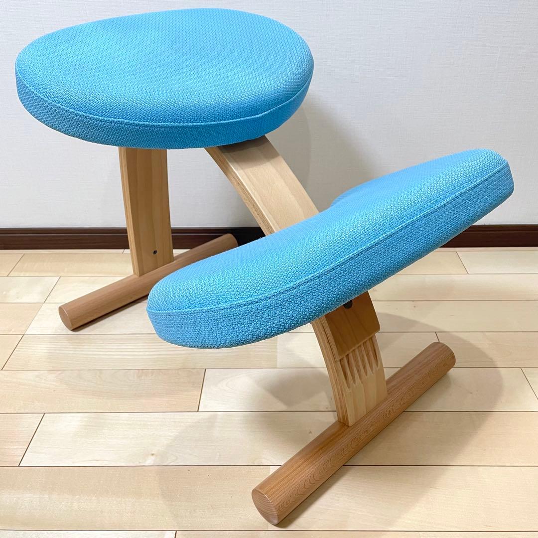 バランスラボ バランスチェア バランスイージー ライトブルー 中古品